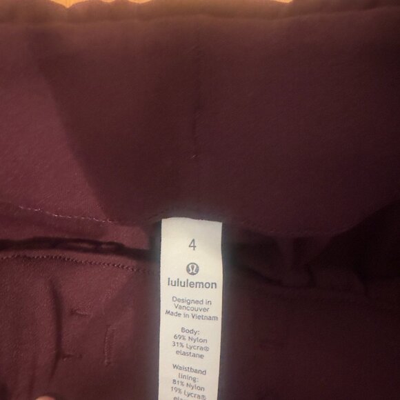 Lululemon maroon pants - Picture 3 of 4
